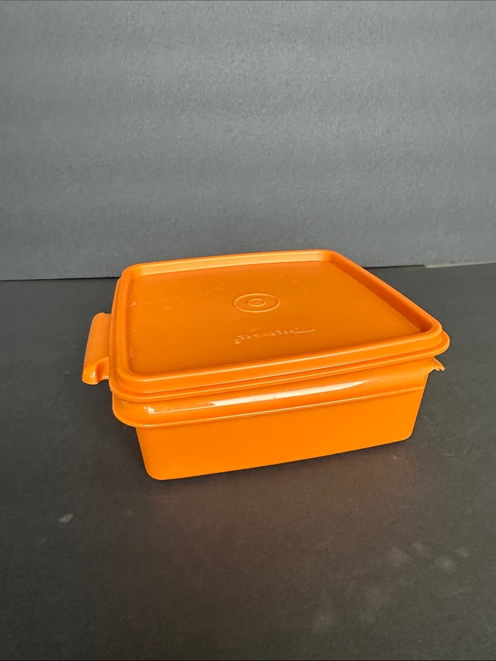 Orange Tupperware Sandwich containers
